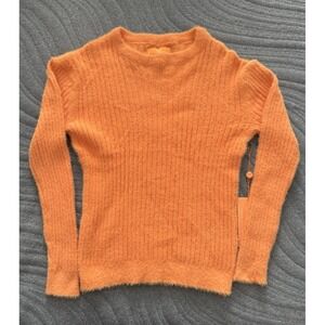 Love for Humanity Couture ribbed sweater Orange Soft Fuzzy Bratzcore XS